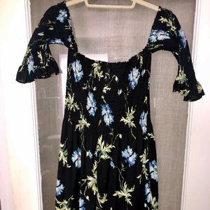 off (or on) the shoulder ruched S/M mini dress